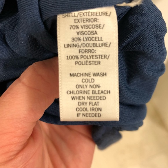 LOFT Blue and Black Sleeveless Dress SP - Picture 8 of 8